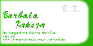 borbala kapsza business card