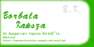 borbala kapsza business card